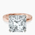 Pre-Designed 10kt Rose Gold Jannel Tapering Solitaire Lab Diamond Ring