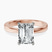 Pre-Designed 14kt Rose Gold Jannel Tapering Solitaire Lab Diamond Ring