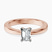 Pre-Designed 14kt Rose Gold Jannel Tapering Solitaire Lab Diamond Ring