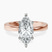 Jannel Tapering Solitaire Lab Diamond Engagement Ring in 10kt Rose Gold