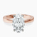 Pre-Designed 14kt Rose Gold Jannel Tapering Solitaire Lab Diamond Ring