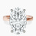 Pre-Designed 10kt Rose Gold Jannel Tapering Solitaire Lab Diamond Ring
