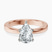 Pre-Designed 14kt Rose Gold Jannel Tapering Solitaire Lab Diamond Ring