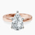 Pre-Designed 14kt Rose Gold Jannel Tapering Solitaire Lab Diamond Ring