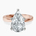 Pre-Designed 14kt Rose Gold Jannel Tapering Solitaire Lab Diamond Ring