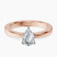 Pre-Designed 14kt Rose Gold Jannel Tapering Solitaire Lab Diamond Ring