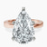 Pre-Designed 14kt Rose Gold Jannel Tapering Solitaire Lab Diamond Ring