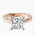 Pre-Designed 10kt Rose Gold Jannel Tapering Solitaire Lab Diamond Ring