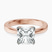 Pre-Designed 10kt Rose Gold Jannel Tapering Solitaire Lab Diamond Ring
