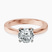 Pre-Designed 14kt Rose Gold Jannel Tapering Solitaire Lab Diamond Ring