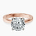 Pre-Designed 14kt Rose Gold Jannel Tapering Solitaire Lab Diamond Ring