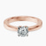 Pre-Designed 14kt Rose Gold Jannel Tapering Solitaire Lab Diamond Ring