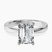 Pre-Designed 14kt White Gold Jannel Tapering Solitaire Lab Diamond Ring