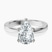 Jannel Tapering Solitaire Lab Diamond Engagement Ring in Platinum