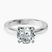 Jannel Tapering Solitaire Lab Diamond Engagement Ring in 18kt White Gold