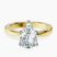Jannel Tapering Solitaire Lab Diamond Engagement Ring in 14ct Yellow Gold