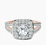 Rosalind Split Shank Halo Lab Diamond Engagement Ring in 18kt Rose Gold