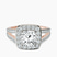 Rosalind Split Shank Halo Lab Diamond Engagement Ring in 10kt Rose Gold