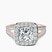 Rosalind Split Shank Halo Lab Diamond Engagement Ring in 14kt Rose Gold