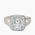 Rosalind Split Shank Halo Lab Diamond Engagement Ring in 18kt Rose Gold