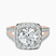 Rosalind Split Shank Halo Lab Diamond Engagement Ring in 10kt Rose Gold