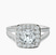 Rosalind Split Shank Halo Lab Diamond Engagement Ring in Platinum