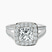 Rosalind Split Shank Halo Lab Diamond Engagement Ring in Platinum