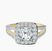 Rosalind Split Shank Halo Lab Diamond Engagement Ring in 10kt Yellow Gold