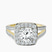 Rosalind Split Shank Halo Lab Diamond Engagement Ring in 10kt Yellow Gold