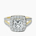 Rosalind Split Shank Halo Lab Diamond Engagement Ring in 14kt Yellow Gold