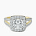 Rosalind Split Shank Halo Lab Diamond Engagement Ring in 10kt Yellow Gold
