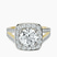 Rosalind Split Shank Halo Lab Diamond Engagement Ring in 14kt Yellow Gold