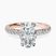 18kt Rose Gold Venetia Half Eternity Lab Diamond Ring