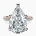 Pre-Designed 10kt Rose Gold Venetia Half Eternity Lab Diamond Ring