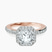Lumina Halo Lab Diamond Eternity Engagement Ring in 9ct Rose Gold