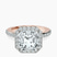 Pre-Designed 10kt Rose Gold Lumina Halo Lab Diamond Eternity Ring