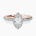 Pre-Designed 10kt Rose Gold Lumina Halo Lab Diamond Eternity Ring