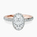 Pre-Designed 14kt Rose Gold Lumina Halo Lab Diamond Eternity Ring