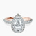 Lumina Halo Lab Diamond Eternity Engagement Ring in 18ct Rose Gold