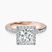 Lumina Halo Lab Diamond Eternity Engagement Ring in 9ct Rose Gold
