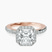 Lumina Halo Lab Diamond Eternity Engagement Ring in 18ct Rose Gold