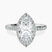 Lumina Halo Lab Diamond Eternity Engagement Ring in 18ct White Gold