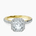 Lumina Halo Lab Diamond Eternity Engagement Ring in 9ct Yellow Gold