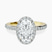 Lumina Halo Lab Diamond Eternity Engagement Ring in 9ct Yellow Gold