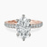 Zoey Six Prong Eternity Lab Diamond Engagement Ring in 9ct Rose Gold