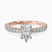 Pre-Designed 10kt Rose Gold Zoey Six Prong Eternity Lab Diamond Ring