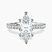 Zoey Six Prong Eternity Lab Diamond Engagement Ring in Platinum