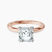 Lyla Hidden Accents Solitaire Lab Diamond Engagement Ring in 18ct Rose Gold