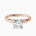Pre-Designed 10kt Rose Gold Lyla Hidden Accents Solitaire Lab Diamond Ring