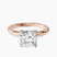 Lyla Hidden Accents Solitaire Lab Diamond Engagement Ring in 9ct Rose Gold